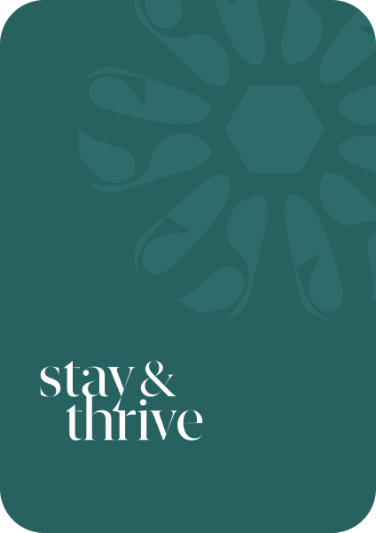 Stay and Thrive Public Report banner - Green